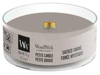 Woodwick Petite drobná svíčka 31g Sacred Smoke (Mystický kouř)
