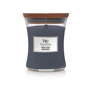 Woodwick střední vonná svíčka Indigo Suede 275 g