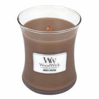 WoodWick svíčka oválná váza 275 g Ambra a kadidlo (Amber  incense)