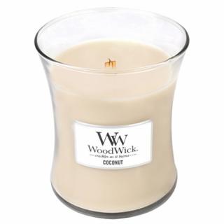 WoodWick svíčka oválná váza 275 g Kokos a vanilka (Coconut)