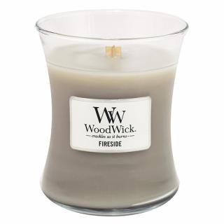 WoodWick svíčka oválná váza 275 g Oheň v krbu (Fireside)