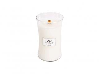 WoodWick svíčka oválná váza 609 g Bílý teak (White Teak)
