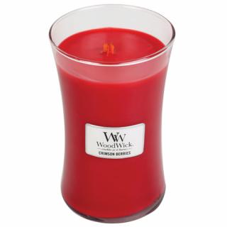 WoodWick svíčka oválná váza 609 g Červená jeřabina (Crimson berries)