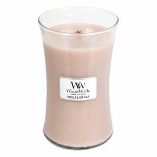 WoodWick svíčka oválná váza 609 g Vanilka a mořská sůl (Vanilla and Sea salt)