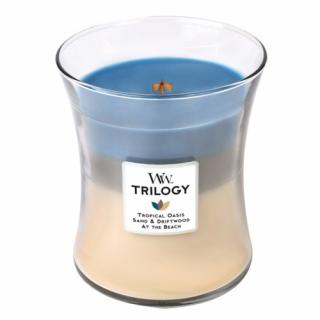 WoodWick svíčka oválná váza Trilogy 275 g Ráj na pobřeží (Nautical Escape)