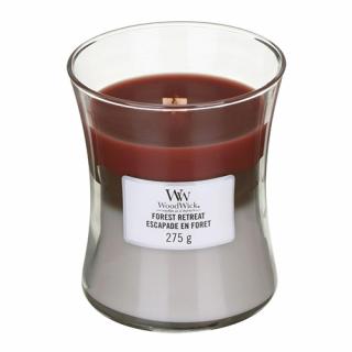 WoodWick svíčka oválná váza Trilogy 275 g Únik do lesa (Forest Retreat)