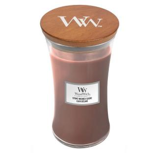 WoodWick velká vonná svíčka Stone Washed Suede 609 g