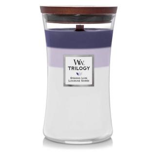 WoodWick velká vonná svíčka Trilogy Evening Luxe 609 g