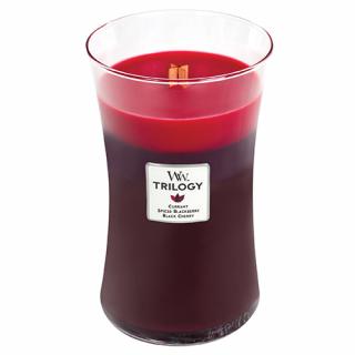 WoodWick velká vonná svíčka Trilogy Sun Ripened Berries oválná váza 609 g