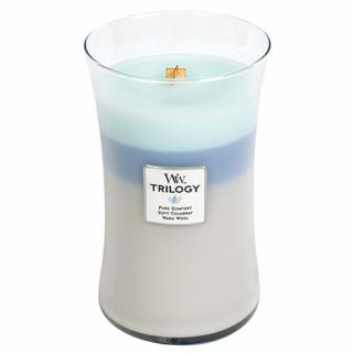 WoodWick velká vonná svíčka Trilogy Woven Comforts oválná váza 609 g