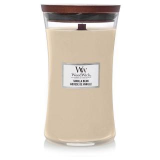 Woodwick velká vonná svíčka Vanilla bean (Vanilka)