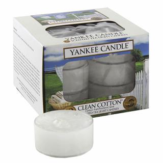 Yankee Candle čajové svíčky 12 ks Čistá bavlna (Clean Cotton)