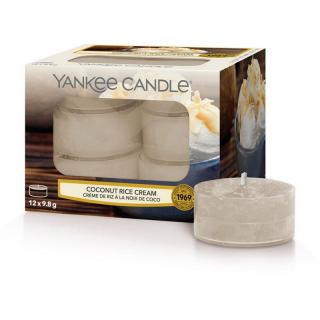 Yankee Candle čajové svíčky 12 ks Coconut Rice Cream (Krém s kokosovou rýží)