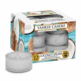 Yankee Candle čajové svíčky 12 ks Kokosové osvěžení (Coconut Splash)
