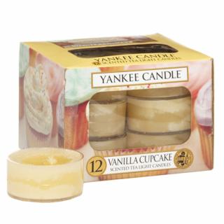 Yankee Candle čajové svíčky 12 ks Vanilkový košíček (Vanilla Cupcake)