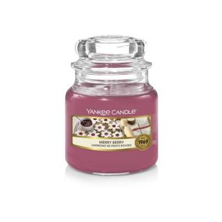 Yankee Candle malá vonná svíčka classic Merry Berry (Linecké cukroví)