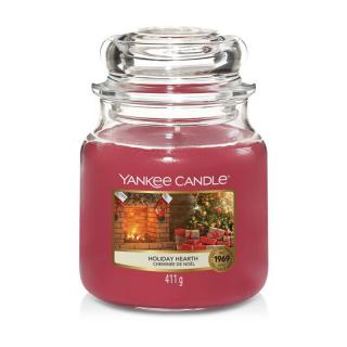 Yankee Candle svíčka Classic střední Sváteční krb (Holiday Hearth)