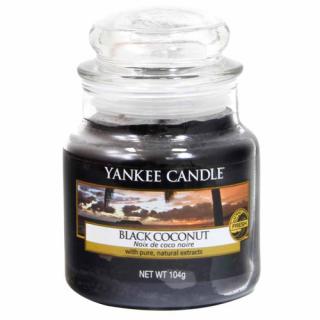 Yankee Candle svíčka ve skleněné dóze 104 g Černý kokos (Black Coconut)