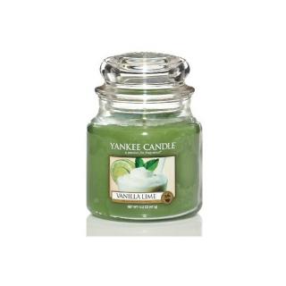 Yankee Candle svíčka ve skleněné dóze 410 g Vanilka s limetkami (Vanilla Lime)