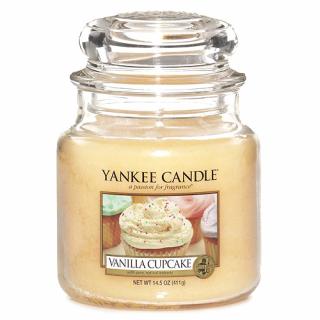 Yankee Candle svíčka ve skleněné dóze 410 g Vanilkový košíček (Vanilla Cupcake)