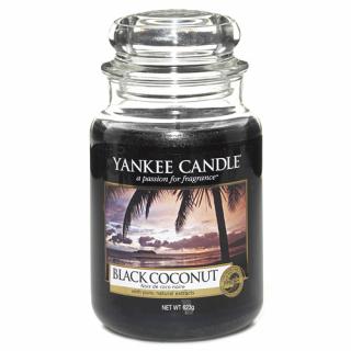 Yankee Candle svíčka ve skleněné dóze 623 g Černý kokos (Black coconut)