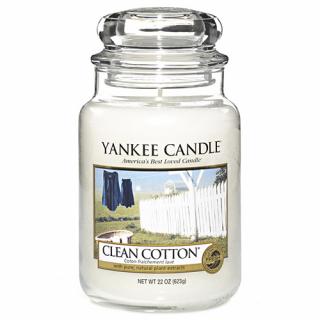 Yankee Candle svíčka ve skleněné dóze 623 g Čistá bavlna (Clean cotton)