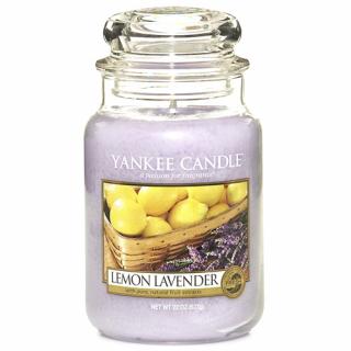 Yankee Candle svíčka ve skleněné dóze 623 g Citrón a levandule (Lemon lavender)