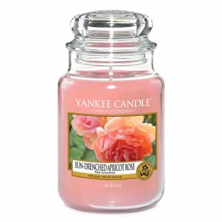 Yankee Candle svíčka ve skleněné dóze 623 g Vyšisovaná meruňková růže (Sun-Drenched Apricot Rose)
