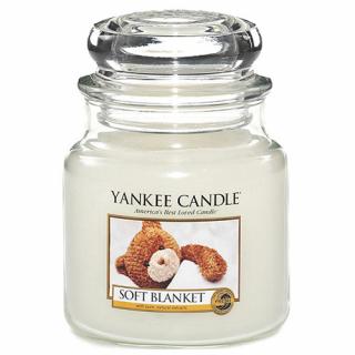 Yankee Candle vonná svíčka ve skleněné dóze 410 g Jemná přikrývka (Soft blanket)