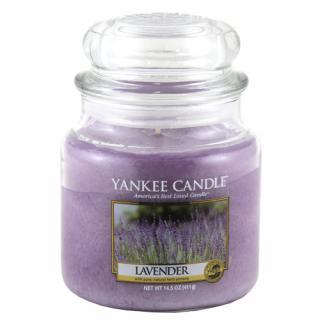 Yankee Candle vonná svíčka ve skleněné dóze 410 g Levandule (Lavender)