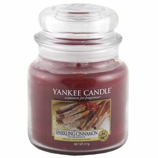 Yankee Candle vonná svíčka ve skleněné dóze 410 g Třpytivá skořice (Sparkling cinnamon)