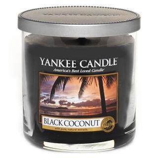 Yankee Candle vonná svíčka ve skleněné váze 198 g Černý kokos (Black Coconut)