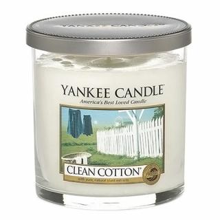 Yankee Candle vonná svíčka ve skleněné váze 198 g Čistá bavlna (Clean Cotton)