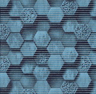 Aquamat koupelnová pěnová rohož 4059-1 - šíře 130 cm - Hexagon modrý (WC předložka, koupelnová rohož, koupelnová předložka, pěnová předložka, pěnová rohožka,)