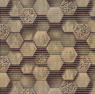 Aquamat koupelnová pěnová rohož 4059-2 - šíře 130 cm - Hexagon hnědý (WC předložka, koupelnová rohož, koupelnová předložka, pěnová předložka, pěnová rohožka,)