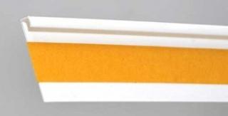 Kobercová soklová lišta Megat - 901 bílá - cena za 1 kus (2,5 m) (Soklové lišty, Soklová lišta)