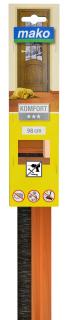 Těsnící samolepící lišta pod dveře - ořech (těsnící lišta pod dveře , kartáčová lišta pod dveře samolepící, nalepovací lišta na dveře s kartáčky,882202A)