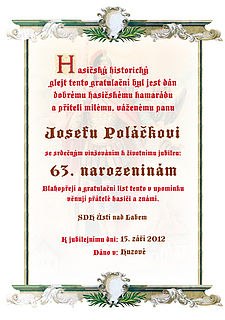 GRATULAČNÍ LIST A4 - 2796