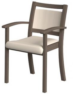 REHABED, Židle s područkami, polstrovaná, s nízkým opěradlem, min. objednávka 5 ks