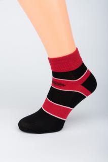 Dámské kotníkové ponožky ČERNÝ PRUH 1. Velikost: 5-6 (EU 38-39), 2. Barva: Růžová