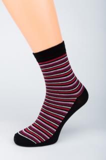 Dámské ponožky Stretch Proužek 1. Velikost: 3-4 (EU 35-37), 2. Barva: Černá
