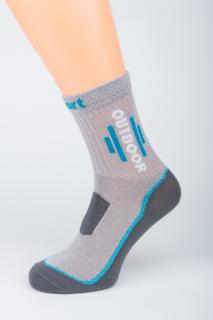 Dámské sportovní ponožky OUTDOOR 1. Velikost: 5-6 (EU 38-39), 2. Barva: světle šedá/středně šedá