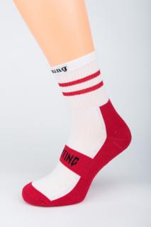 Dámské sportovní ponožky SPORTING BÍLÁ 1. Velikost: 7-8 (EU 41-42), 2. Barva: Červená