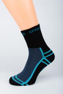 Dámské sportovní ponožky XXX 1. Velikost: 3-4 (EU 35-37), 2. Barva: Ocelová/modrá