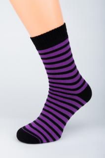 Dámské termo ponožky PRUH 1. Velikost: 3-4 (EU 35-37), 2. Barva: Fialová