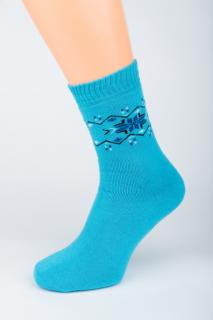 Dámské termo ponožky VLOČKA 1. Velikost: 3-4 (EU 35-37), 2. Barva: středně modrá