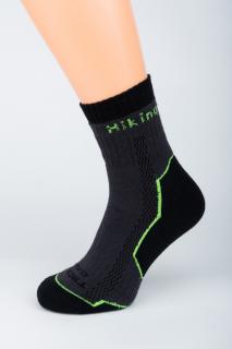 Dámské zimní ponožky HIKING 1. Velikost: 5-6 (EU 38-39), 2. Barva: černá / světle šedý melír