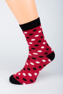 Dámské zimní ponožky KULIČKY 1. Velikost: 3-4 (EU 35-37), 2. Barva: Červená