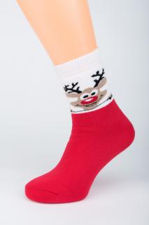 Dámské zimní ponožky SOB 1. Velikost: 5-6 (EU 38-39), 2. Barva: Červená