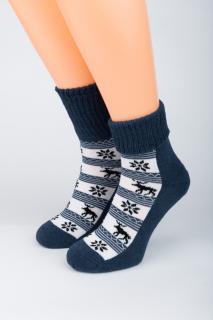 Dámské zimní ponožky SOBÍK 1. Velikost: 3-4 (EU 35-37), 2. Barva: Červená